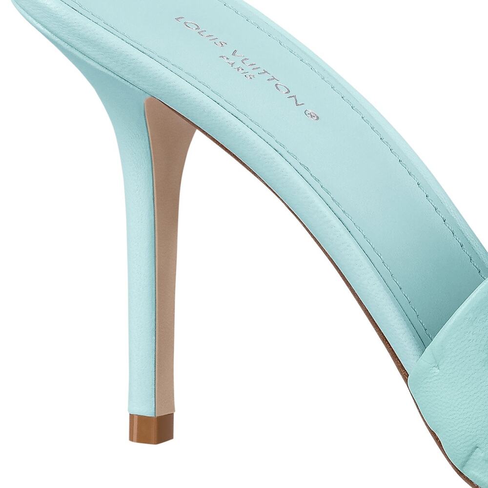 LOUIS VUITTON Revival Mules Heels LV MG Sandals Leather NEW w/box Sz 39 #BR0232 - Picture 8 of 12